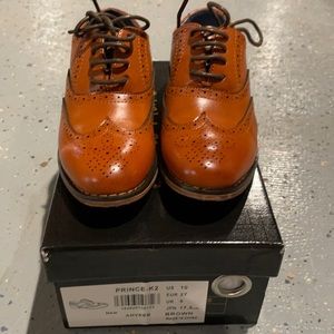 Classic Brown Kids Dress Shoes wingtip